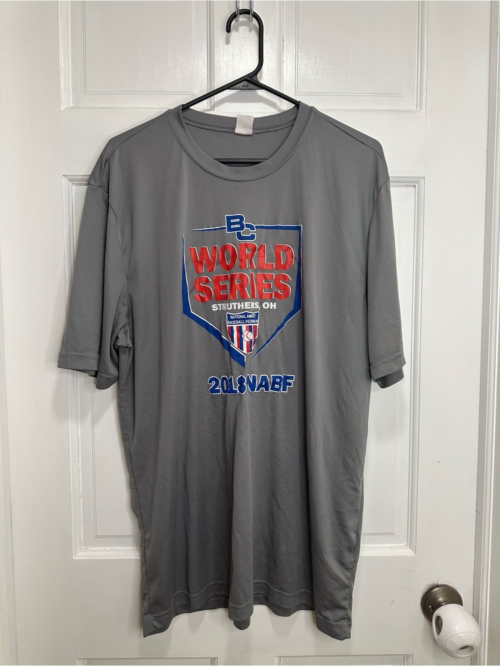 2018 NABF World Series T-Shirt in Gray XL National Amateur Baseball Federation